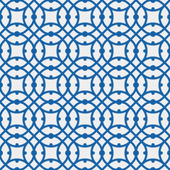 Japanese Overlap Curve Diamond Vector Seamless Pattern