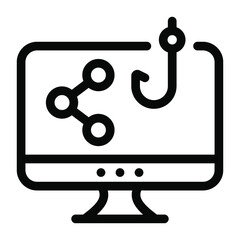 
Data phishing icon in solid editable design
