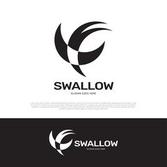 Swallow logo icon design