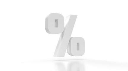 percentage symbol background (3D rendering with a clipping path)