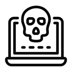 
Document hacking icon in glyph design
