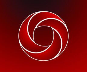 Abstract red background with circles
