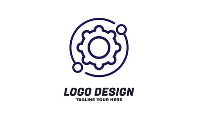 stock vector gear technology vector logo template this