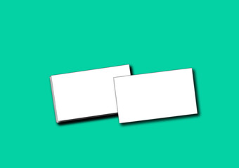 Fototapeta premium CMYK Business card design isolated on background for corporate company. Business card template vector design. Business mockup.