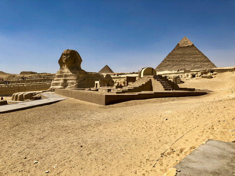 Pyramiden und Sphinx in Gizeh in Kairo, &Auml;gypten - Landmark sightseeing Pyramides of Giza in Cairo