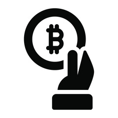 
Solid cryptocurrency coin vector design 
