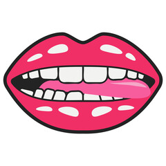Teeth Biting Tongue 