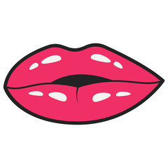 Romantic Lips Vector 