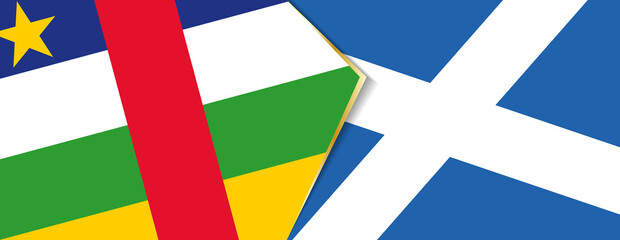 Central African Republic and Scotland flags, two vector flags.