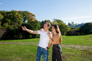 Young couple in the park