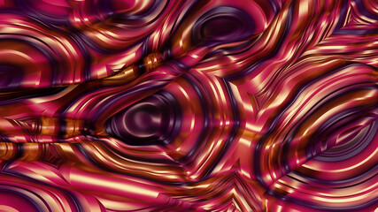 Wellenf&ouml;rmige Oberfl&auml;che mit dynamischen Farben und Mustern. 3d gerendert 