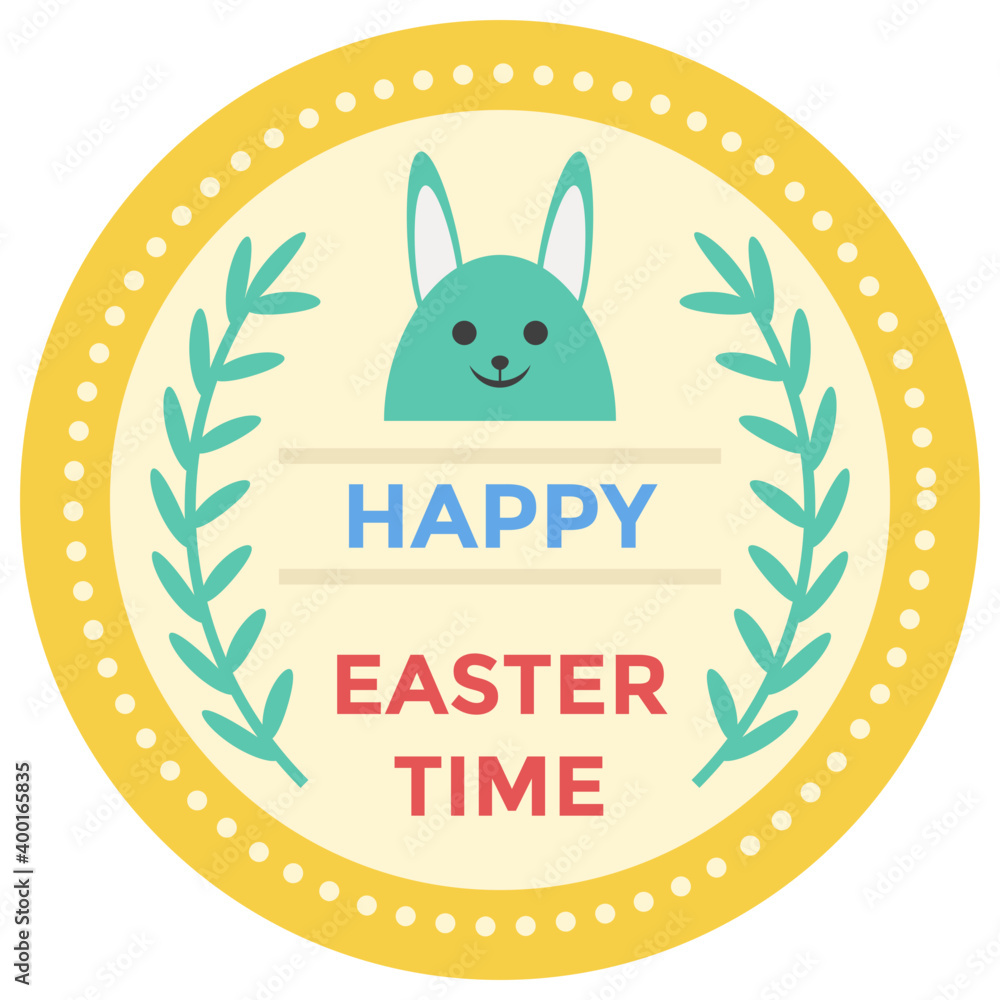 Sticker easter logo design