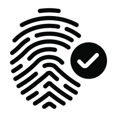 
An icon design of verified thumbprint 
