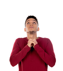 Latin guy with short afro hair
