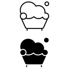 Washing icon vector set. purity illustration sign collection. wash symbol.