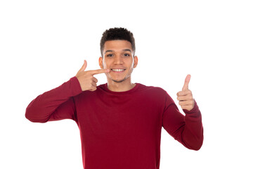 Fototapeta premium Latin guy with short afro hair