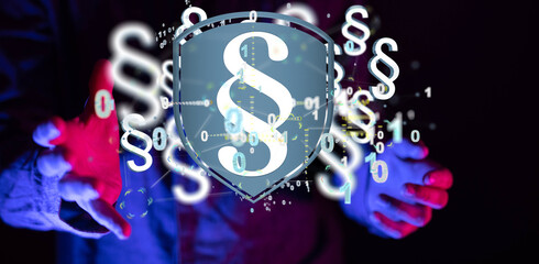 Obraz premium Symbol of Law and Justice - Paragraph / section sign