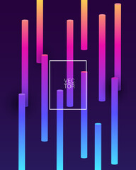 Abstract realistic 3D shapes background vector illustration