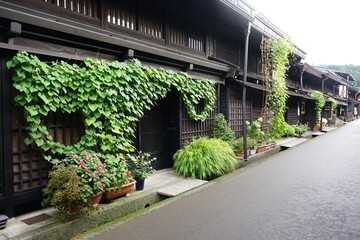 Old town in Hida Takayama, Gifu prefecture, Japan - 飛騨 高山 古い町並み 岐阜県 高山市 