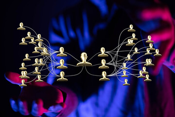 dark hierarchy connection team group digital
