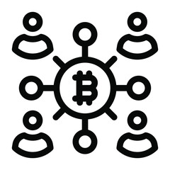 
Blockchain financial network vector design 
