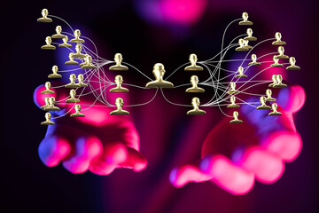 dark hierarchy connection team group digital