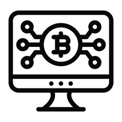 
Bitcoin communication vector in solid design 
