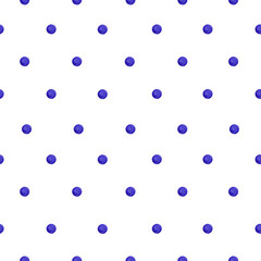 Seamless pattern of purple dots in diagonal lines. Christmas, Birthday, Valentine decoration background, wrapping paper, textile texture. Watercolor hand drawn isolated elements on white background.