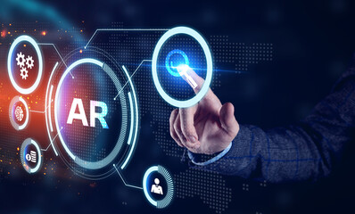 Ar, augmented reality icon. Business, Technology, Internet and network concept.