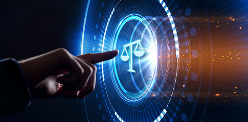 Business, Technology, Internet and network concept. Labor law, Lawyer, Attorney at law, Legal...