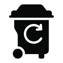 
Recycle bin icon, trash recycling
