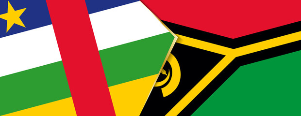 Central African Republic and Vanuatu flags, two vector flags.