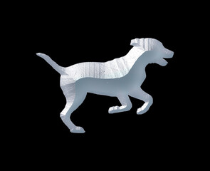 Obraz na płótnie Canvas Dog pet Logo Icon Limestone Stone Sedimentary Rock Curving illustration