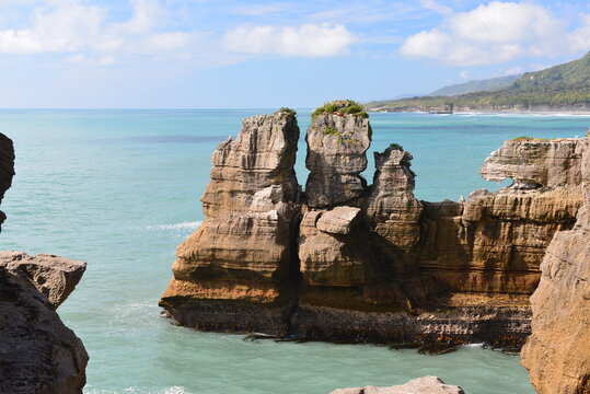 Pancake Rocks At Paparoa National Park