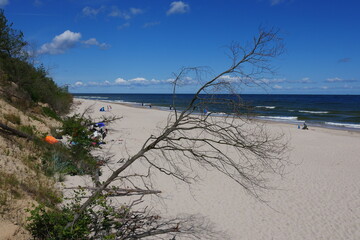 Strand im Ostseebad Heringsdorf und Bansin an der Ostsee auf der Insel Usedom in Mecklenburg-Vorpommern
