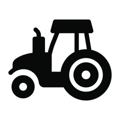 
Tractor icon in modern glyph style 
