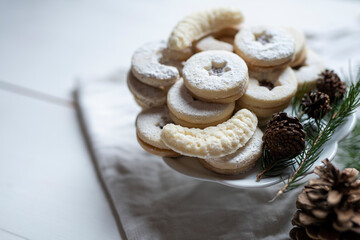 christam cookie bisquit shortbread butter jam sweet winter holiday desert