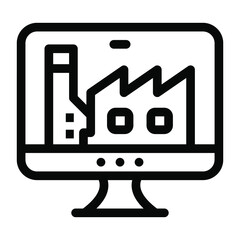 

A trendy vector of online factory, editable design
