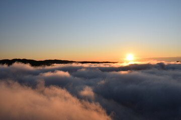 Obraz premium Sea of clouds in early morning