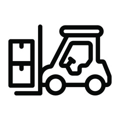 
Bulldozer icon vector in solid design
