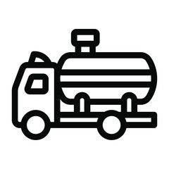 
A solid icon of oil trailer
