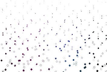 Light Pink, Blue vector pattern with crystals, rectangles.