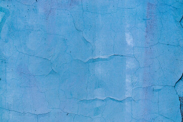 Blue concrete background with cracks