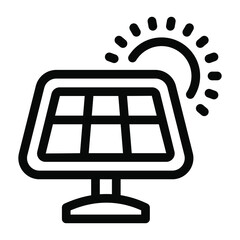 
Solar panel icon isolated on white background 
