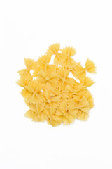 Many raw farfalle in studio