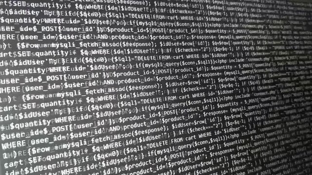 Programming code abstract technology background of software developer