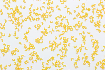 Many raw pipette rigate on white background