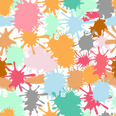 Obraz premium Multi-colored blots as a background. Seamless image can be used for any design.Vector image