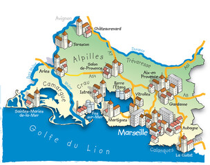 13 Carte du département des Bouches-du-Rhône
