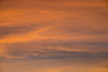 Naklejka na ściany i meble Vivid Orange sunset clouds sky,soft background